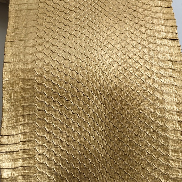 Golden Powders Snake Skin SNAKESKIN genuine leather HIDE Craft Supply