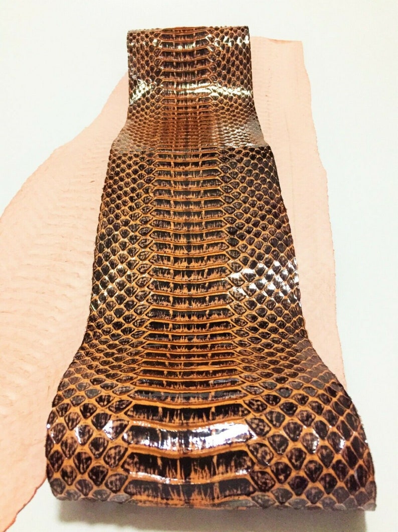 Patent Brushed Snake Skin Hide Leather Snakeskin Craft Supply Etsy