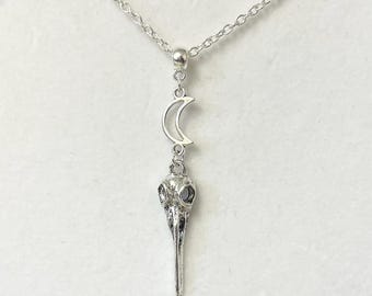 Silver Moon Knight Khonshu inspired pendant on a silver plated chain Handmade
