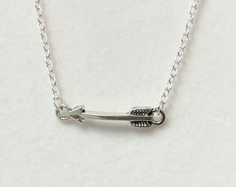 Silver arrow short necklace Marvel Black Widow  Handmade