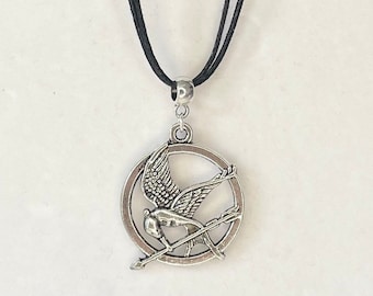 Hunger games inspired mockingjay double cord necklace Handmade