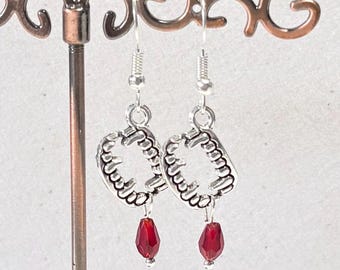 Vampire fangs earrings Handmade
