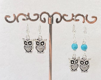Athena inspired owl earrings Handmade
