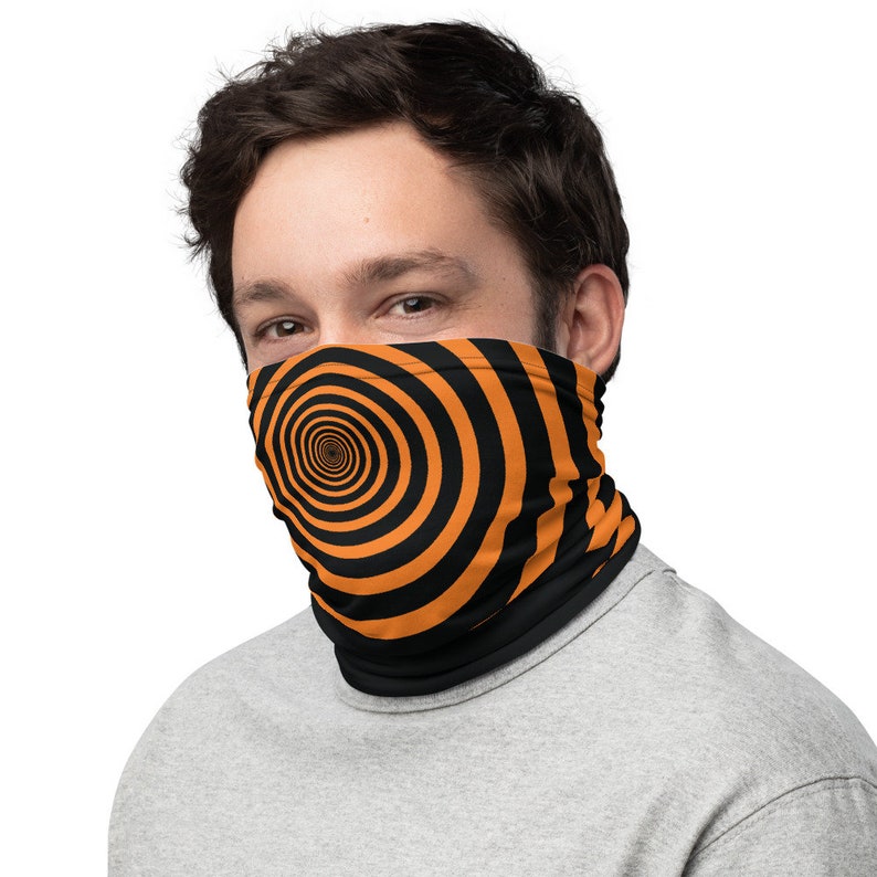 Hypnotic Swirls Face Mask Cover Funny Political Hypnosis