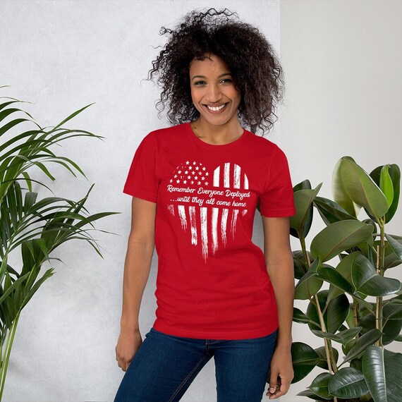 Red Friday T-shirt Remember Everyone Deployed American Flag - Etsy