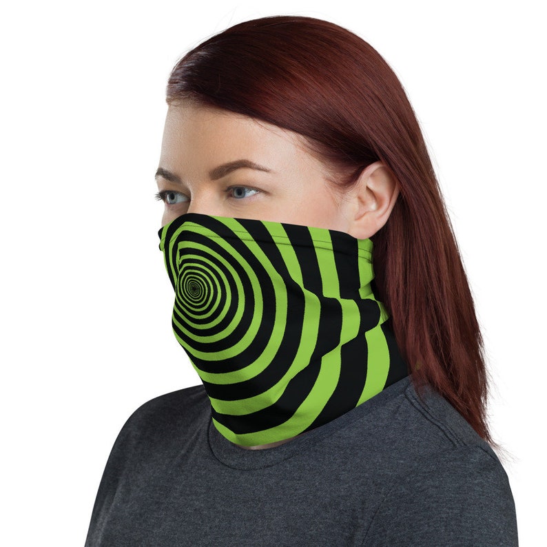 Hypnotic Swirls Face Mask Cover Funny Political Hypnosis