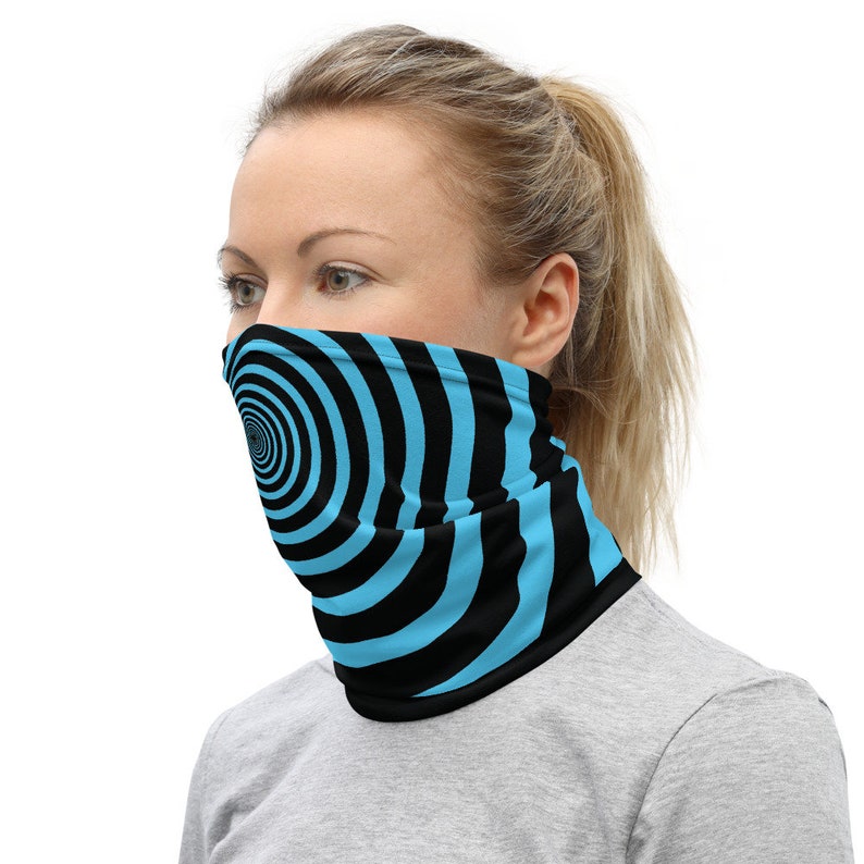 Hypnotic Swirls Face Mask Cover Funny Political Hypnosis