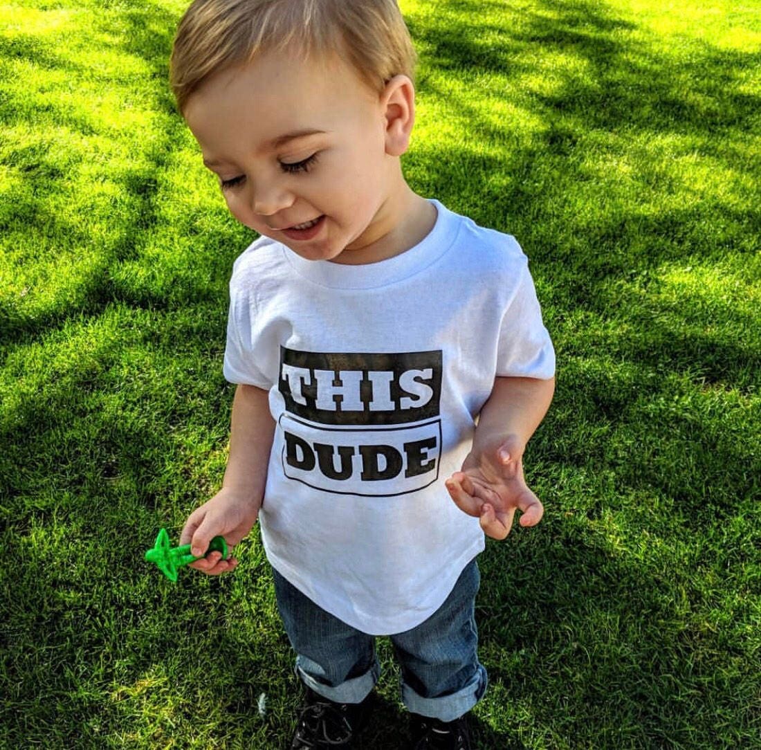 This Dude Tee Shirt Onesie TShirt Baby Boy Boy Toddler Etsy