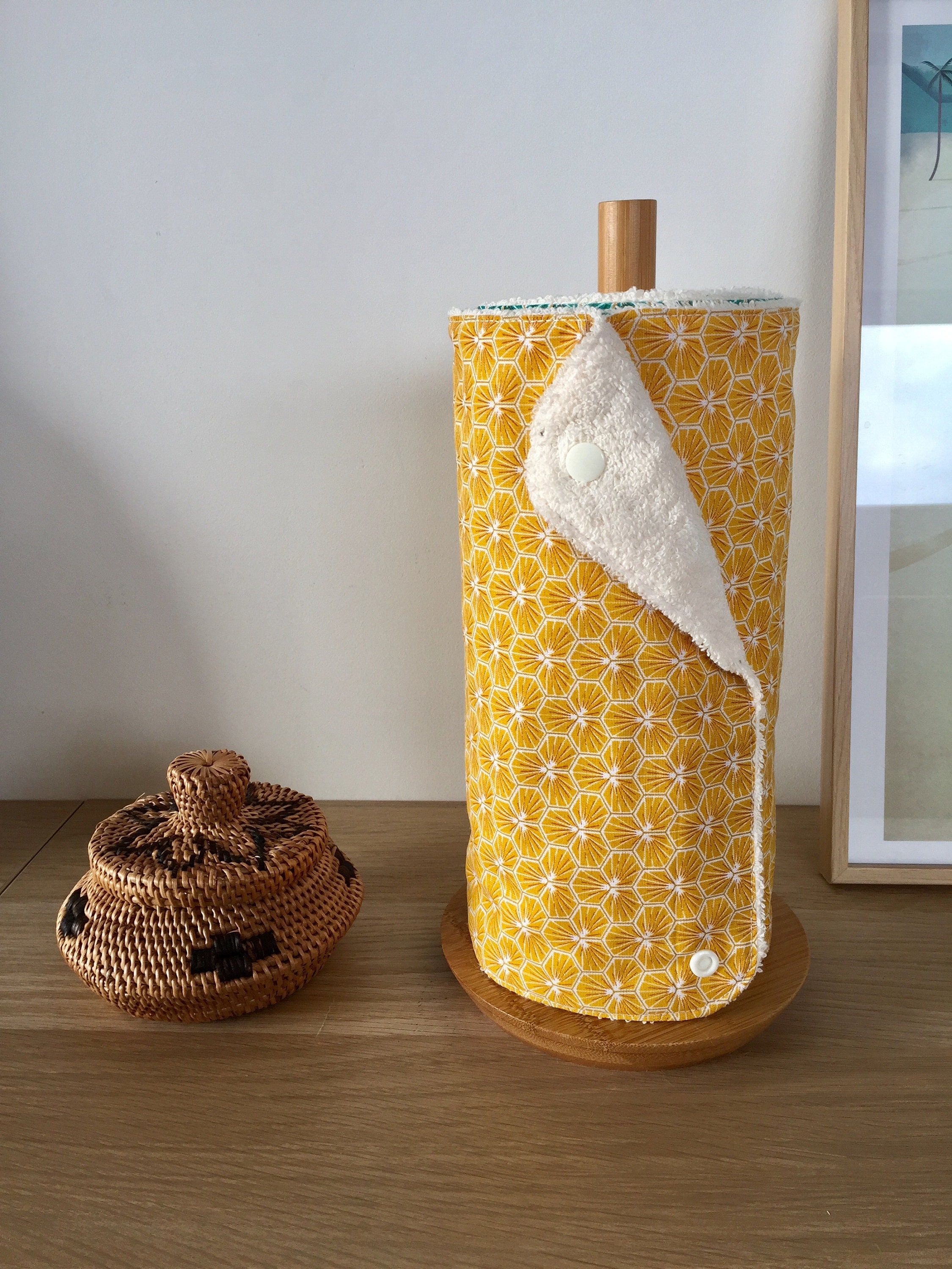 Set of 5 Washable Cotton Paper Towels Riad Geometric Pattern Etsy