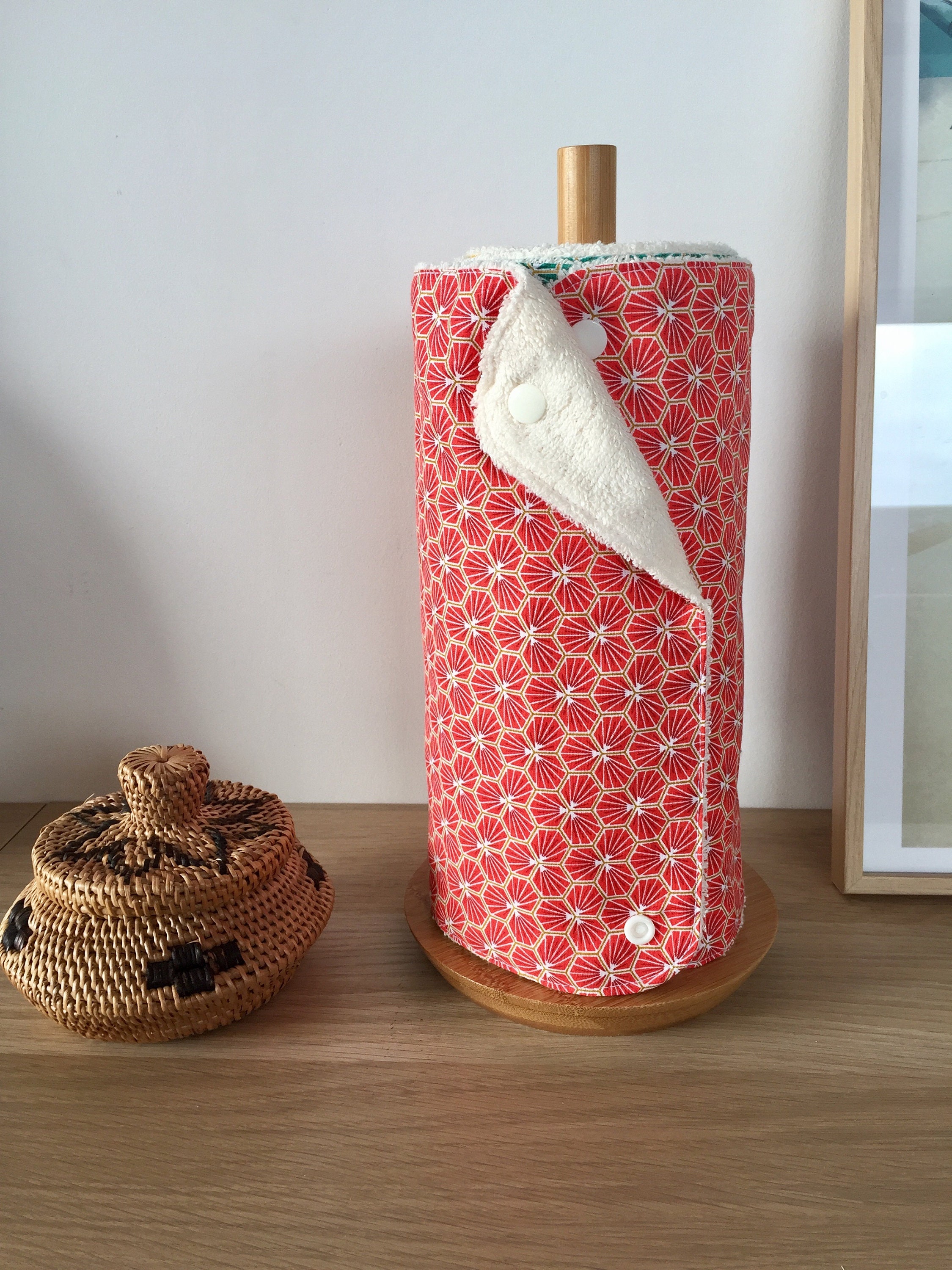 Set of 5 Washable Cotton Paper Towels Riad Geometric Pattern Etsy