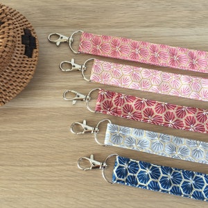 Key ring cord, geometric Riad motif badge, color of your choice
