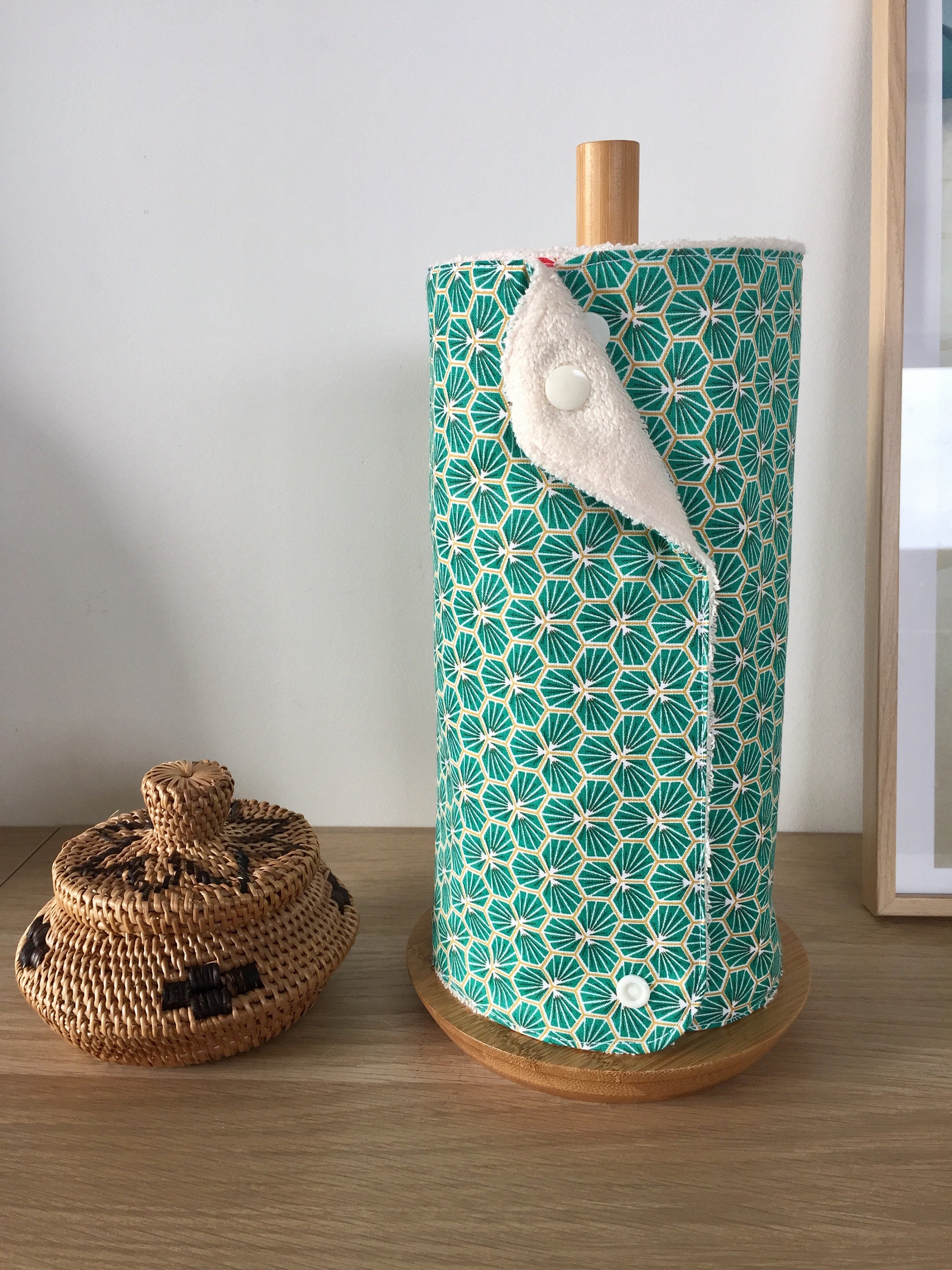 Set of 5 Washable Cotton Paper Towels Riad Geometric Pattern Etsy