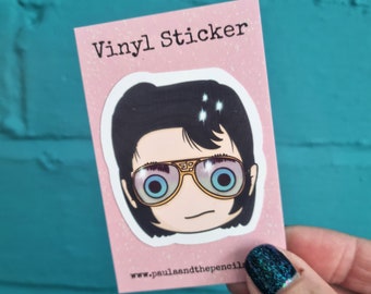 Elvis Presley Face Sticker - Vinyl Sticker - Elvis Gift - Birthday - King of Rock n' Roll - Decal - Planner - Music