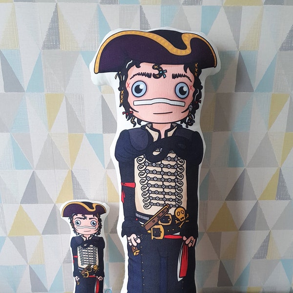 Adam Ant Inspired Doll - Dandy Highwayman - Prince Charming - Cadeau - Jaren 80 - Popstar - Knuffel - Stoffen pop - Kunstpop - Muziekicoon