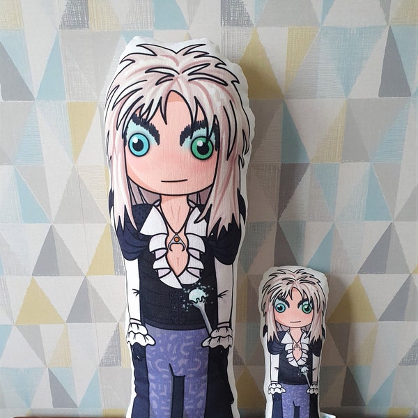 Jareth Goblin King Dolls - David Bowie - Gift - Labyrinth Movie - Babe With The Power - Fabric Doll - Unique Art Doll - Icon - Rockstar