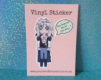Jareth Vinyl Sticker - The Goblin King - Labyrinth Movie - Babe With The Power - David Bowie - Gift - Laptop Decal - Planner Sticker