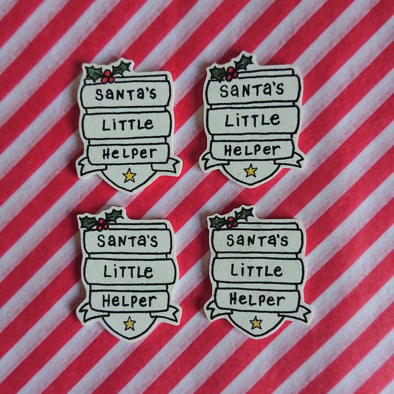 Santa Father Christmas Santa/'s Little Helper Badge Christmas Christmas Badge Stocking Filler Gift Christmas Badge Pin Elf