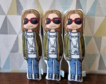 Kurt Cobain Inspired Doll - Nirvana - Gift - Plushie - 1990s - Nevermind - Alternative - Fabric Doll - Art Doll - Rock Music Icon - Rockstar