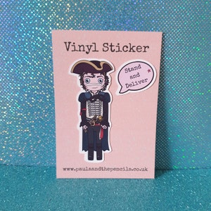 Adam Ant Geïnspireerd Vinyl Sticker - Dandy Highwayman - Stand and Deliver - Cadeau - Laptop sticker - Planner Sticker - Rockmuziek icoon - Rockstar