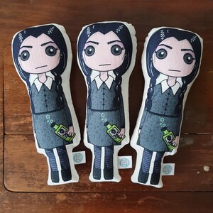 Wednesday Addams Doll The Addams Family Halloween Emo Goth Dark Gift Art Doll Illustration Icon Creepy Cute Morticia image 7