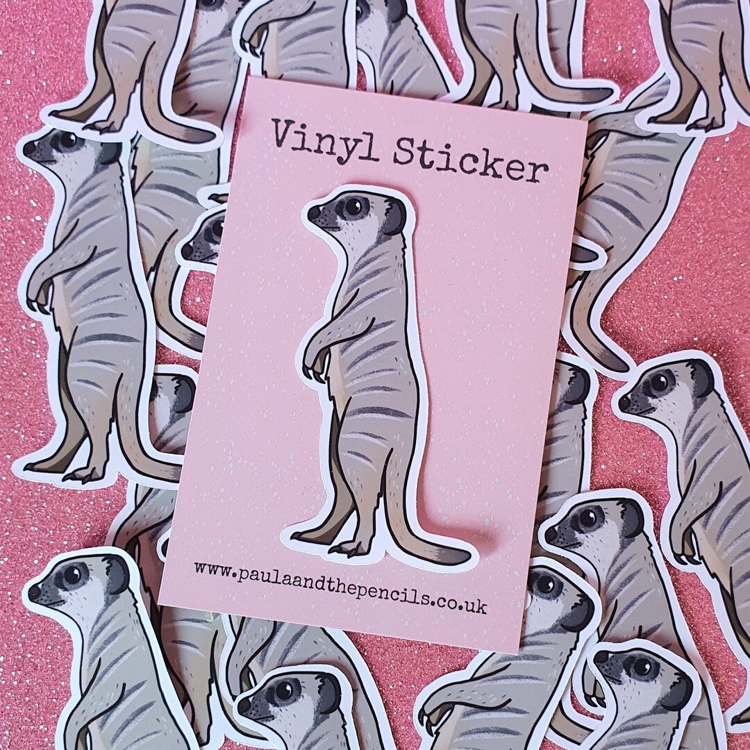 Muskrat Sticker Meerkat Vinyl Sticker - Zoo - Animal Lover - Wildlife - Cute - Planner ...