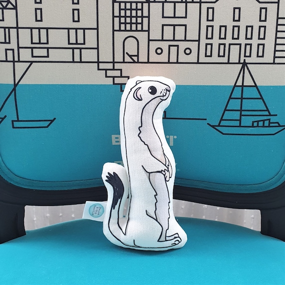 Pantalaimon Soft Toy - Ermine - His Dark Materials - Animal Lover - Phillip Pullman - Cute - Plushie - Gift - Nature - Illustration - Lyra