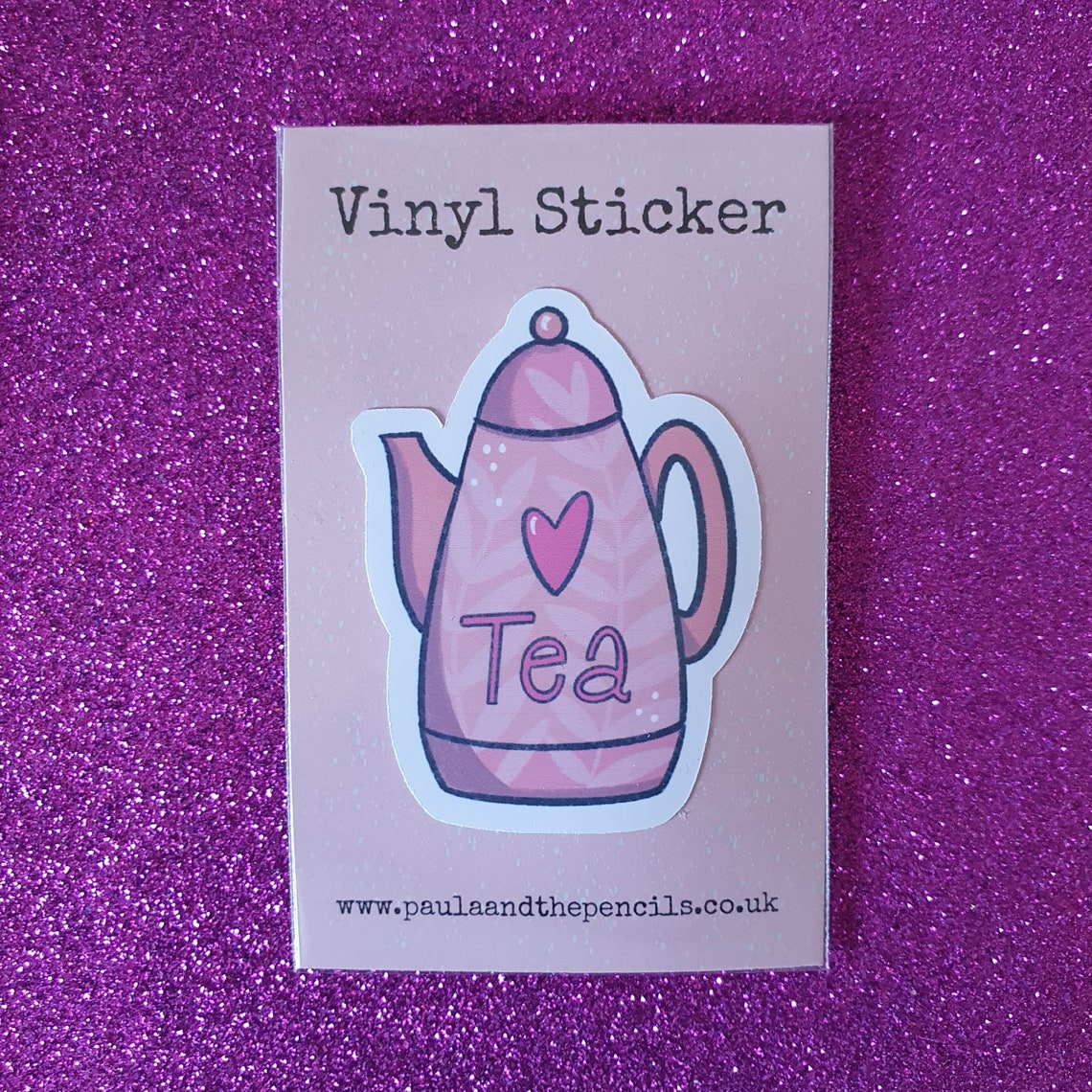 Teapot Vinyl Sticker Tea Shop Vinyl Stickers Planner Etsy