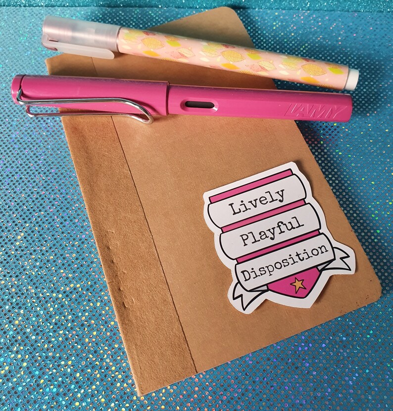 Lively Playful Disposition Vinyl Sticker - Jane Austen - Pride ...
