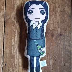 Wednesday Addams Doll The Addams Family Halloween Emo Goth Dark Gift Art Doll Illustration Icon Creepy Cute Morticia image 8