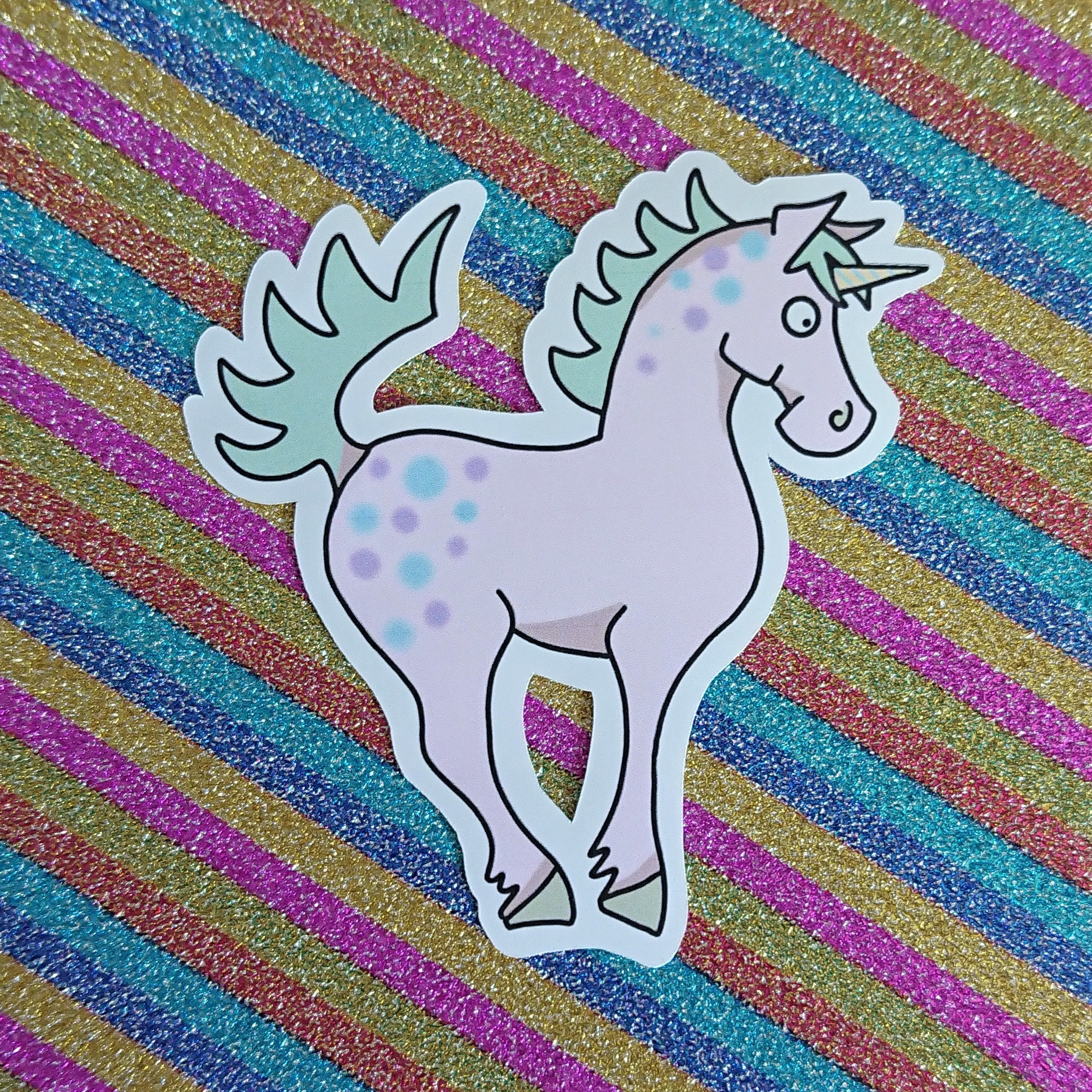 Unicorn Vinyl Sticker Pastel Gift for Her Cute Kawaii Etsy UK