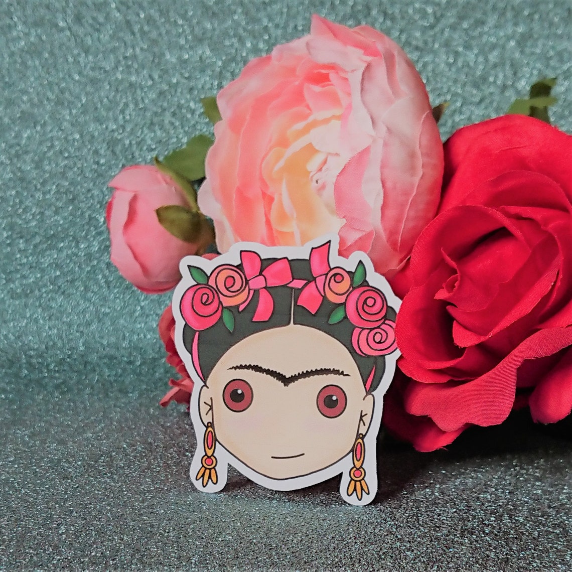 Frida Vinyl Sticker Gift Frida Kahlo Mexican Artist Etsy