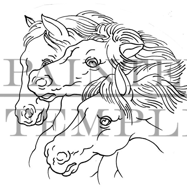 Horses of the Apocalypse- DIGITAL - Custom Art  - Traditional Tattoo Art  - Includes 4 File Formats .svg .jpg .pdf .png