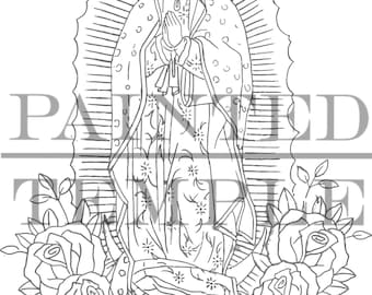 Guadalupe- CYFROWE - Sztuka Rock of Ages - Zawiera 4 formaty plików .svg .jpg .pdf .png