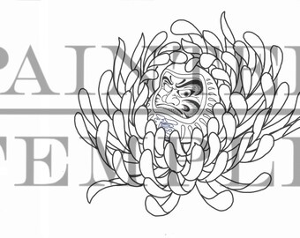 DARUMA MUM - CYFROWE - Grafika na zamówienie - Zawiera 4 formaty plików .svg .jpg .pdf .png