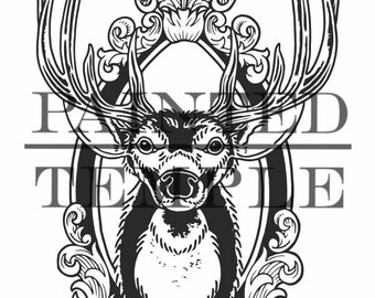 BUCK FILIGREE - CYFROWY - Grafika niestandardowa - Zawiera 4 formaty plików .svg .jpg .pdf .png