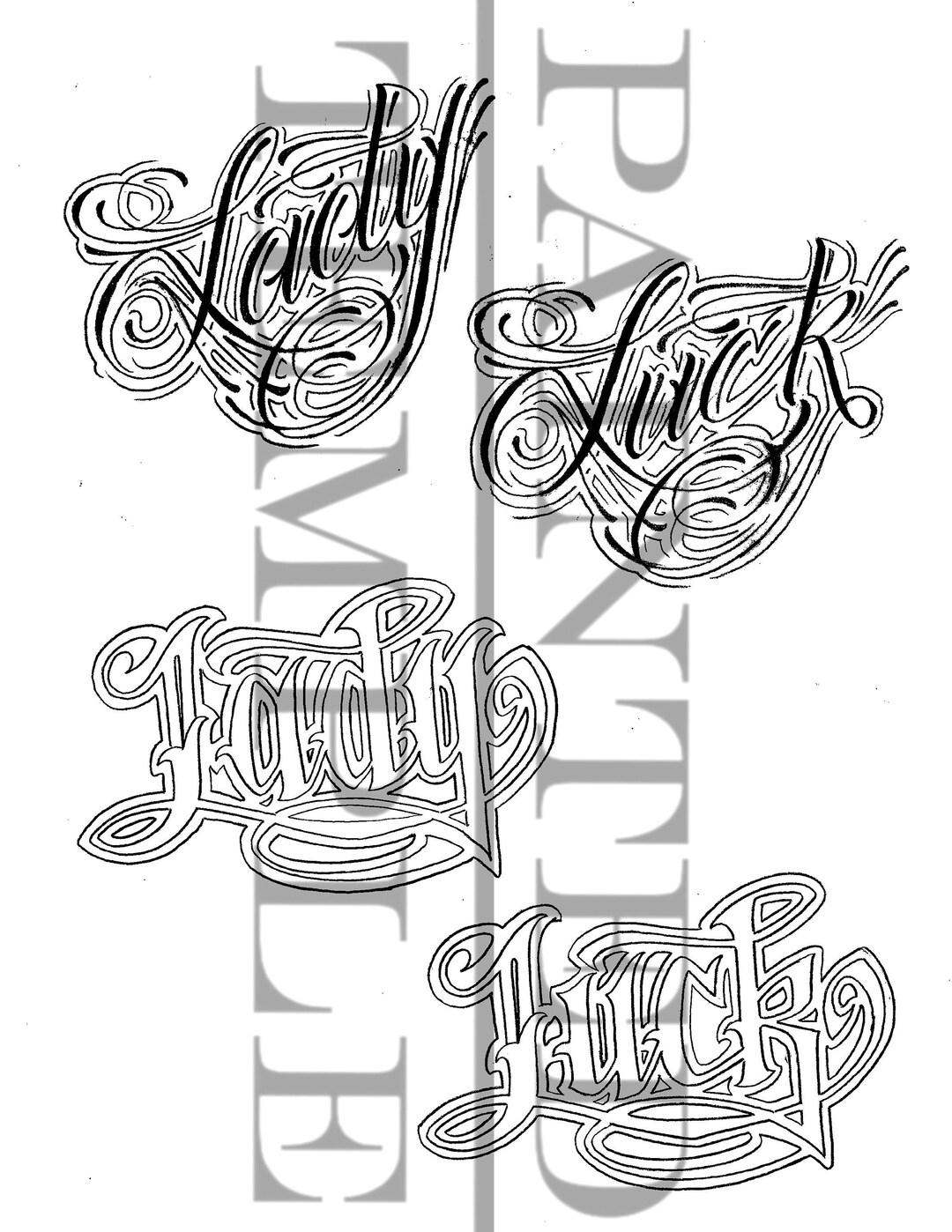 LADY LUCK Set DIGITAL Custom Art 2xlady Luck Art Etsy