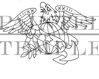 MARINE EAGLE- CYFROWY - Grafika na zamówienie - Orzeł w locie - Zawiera 4 formaty plików .svg .jpg .pdf .png
