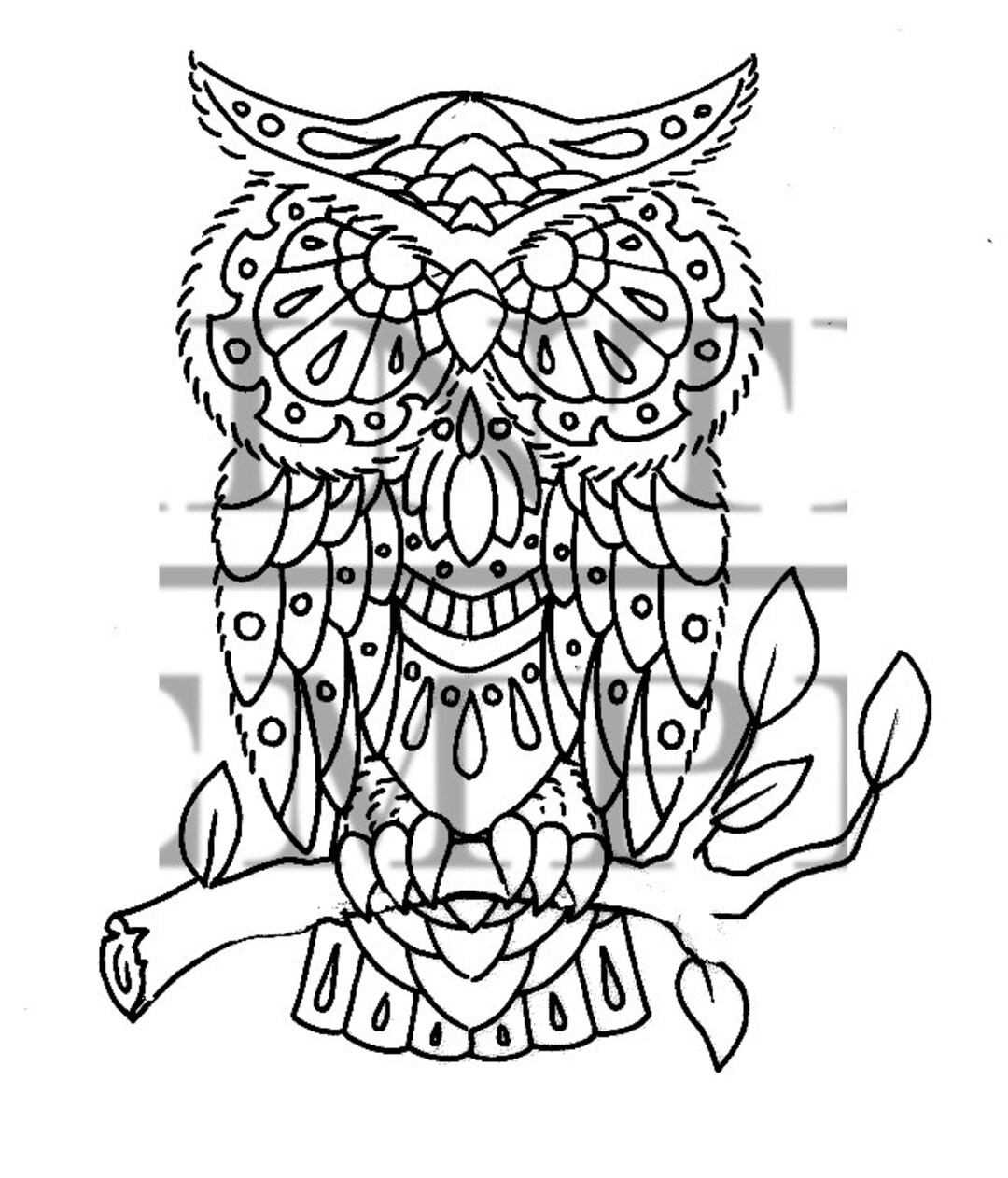 OWL - DIGITAL - Custom Art - Traditional Tattoo Art - Includes 4 File ...