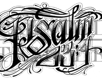 PSALM 23 - CYFROWY - Grafika na zamówienie - Zawiera 4 formaty plików .svg .jpg .pdf .png