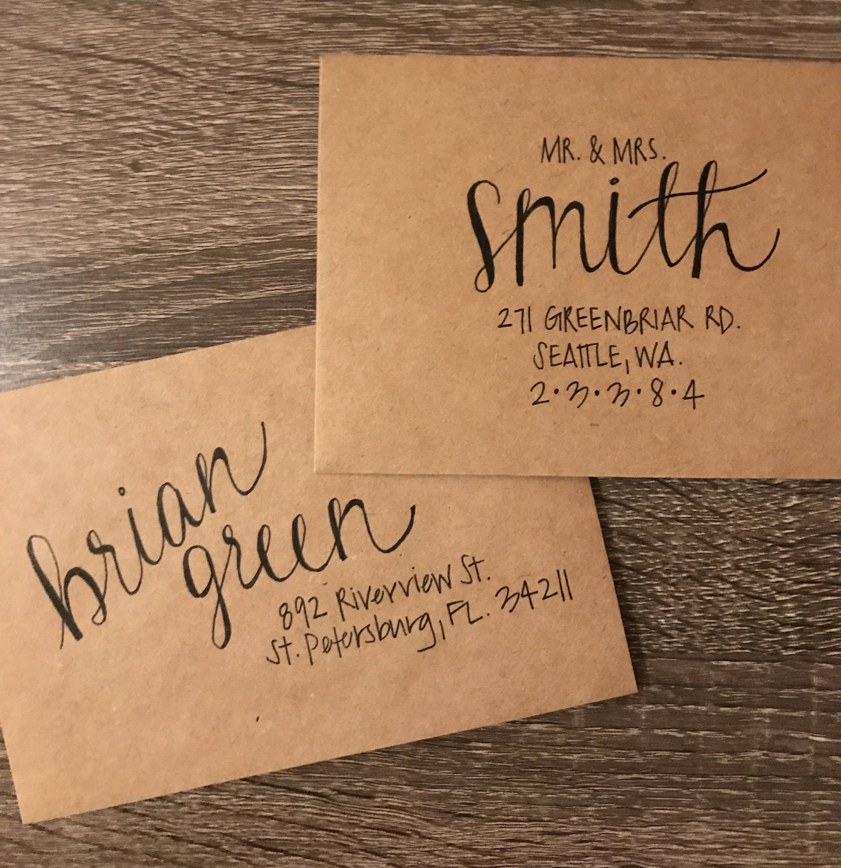Custom Addressed Envelopes Wedding Invitations Hand Lettered Etsy