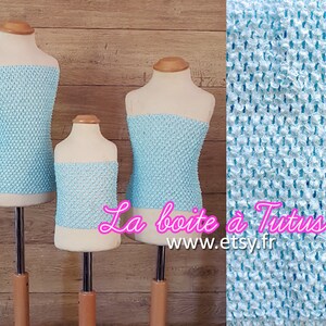 Bustier Crochet pour Tutu Fille BLEU clair ciel LAGON, Bustier Extensible Robe Princesse Bébé 6 12 mois Enfant 2 3 4 5 6 ans Ado 8 10 12 ans image 3