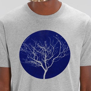 Green division tree t-shirt, grey, heather grey, 100% organic cotton