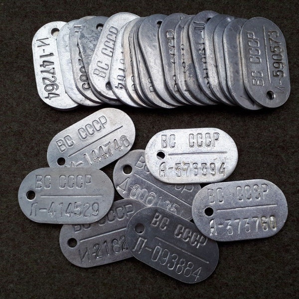 Dog Tag ID Soviet Armed Forces Army Russia USSR Cold War original officer nice russian soldier vintage military Union token metal old style