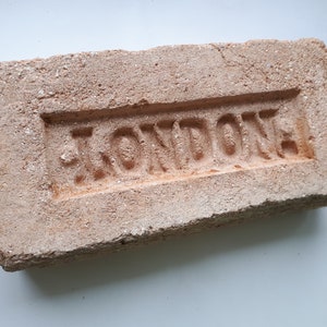 London Brick vintage antique firebrick block RARE old antique block Decor Art original genuine Decor Art fire clay United Kingdom English UK