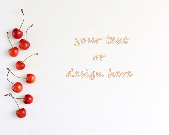 Product Mockup Summer Mock Up Cherry Photo Styled Stock Product Mockup Summer Mock Up Cherry Photo Styled Stock