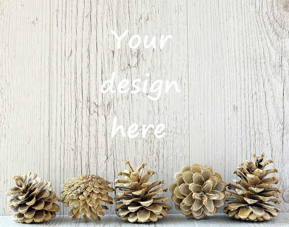 Christmas Mockup Styled Stock Photo Background Pine Cone Blog
