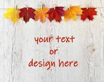 Download Free Fall leaves Product Mockup Thanksgiving Holiday Stock Photo Digital Background Blog Image Styled Stock Autumn Background Fall Flat Lay PSD Template