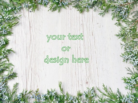 Botanical Background Digital Mockup Juniper Branches Wooden Texture Website Botanical Background Digital Mockup Juniper Branches Wooden Texture Website
