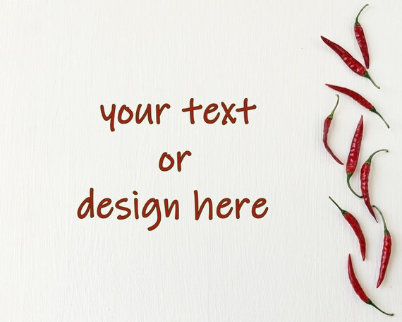 Red Peppers Mockup White Background Product Mockup Styled Stock