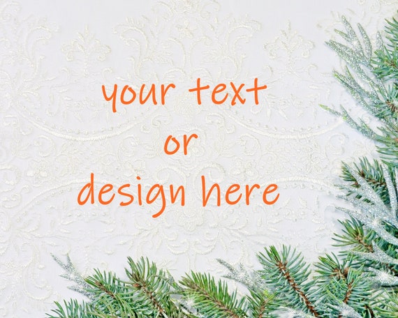 Christmas Mockup Website Stock Photo Holiday Background Xmas Desk